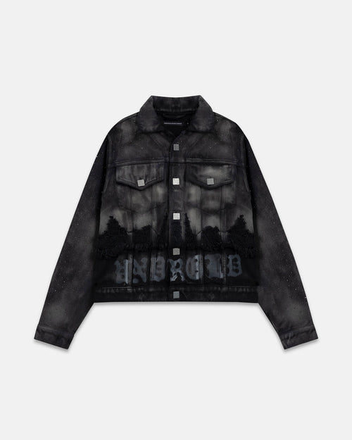 94' UNDRGLD Double Destroyed Jacket Vintage Gray