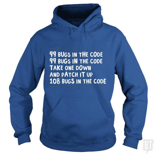 SunFrog-Busted Funky Hippo Hoodie / Royal Blue / S 99 Bugs In The Code