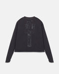 Act 1 Cross Slim Fit Knitted Crewneck Vintage Gray