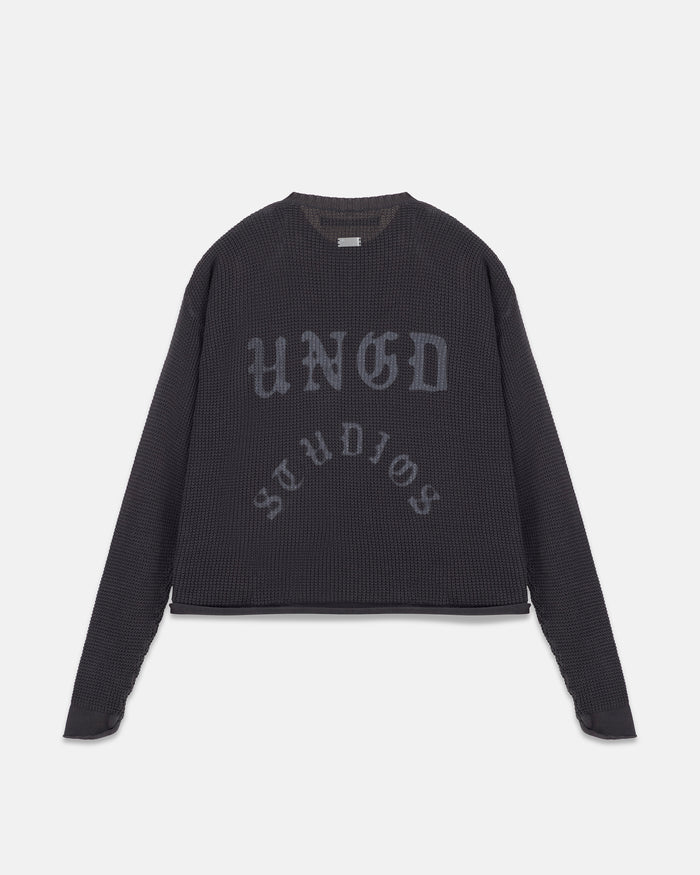Act 1 Cross Slim Fit Knitted Crewneck Vintage Gray