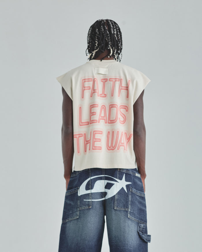 Act 1 Essence Sleeveless Tshirt Cream