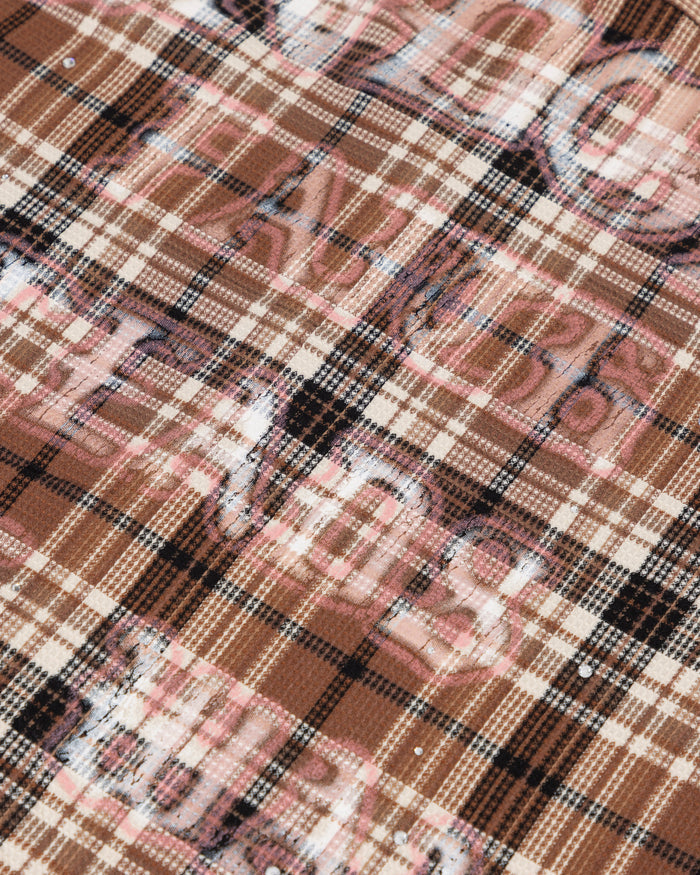 Act 1 Faith Flannel Shirt Plaid Brown
