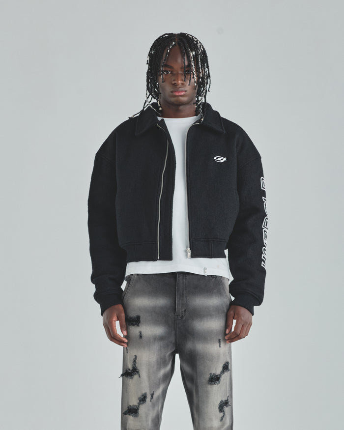Act 1 Neon Bomber Jacket Black