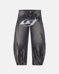 Act 1 UG Star Barrel Vein Jean Washed Black