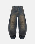 Agnus Dei U Ripped Barrel Jean Dirty Blue