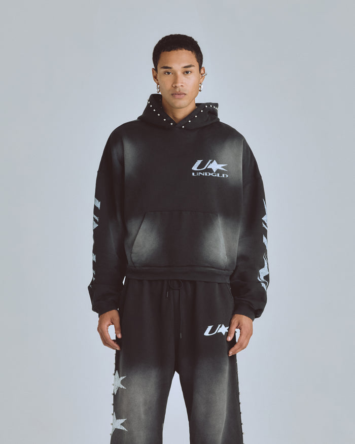 Agnus Dei U Star Boxy Fit Hoodie Smokey Black