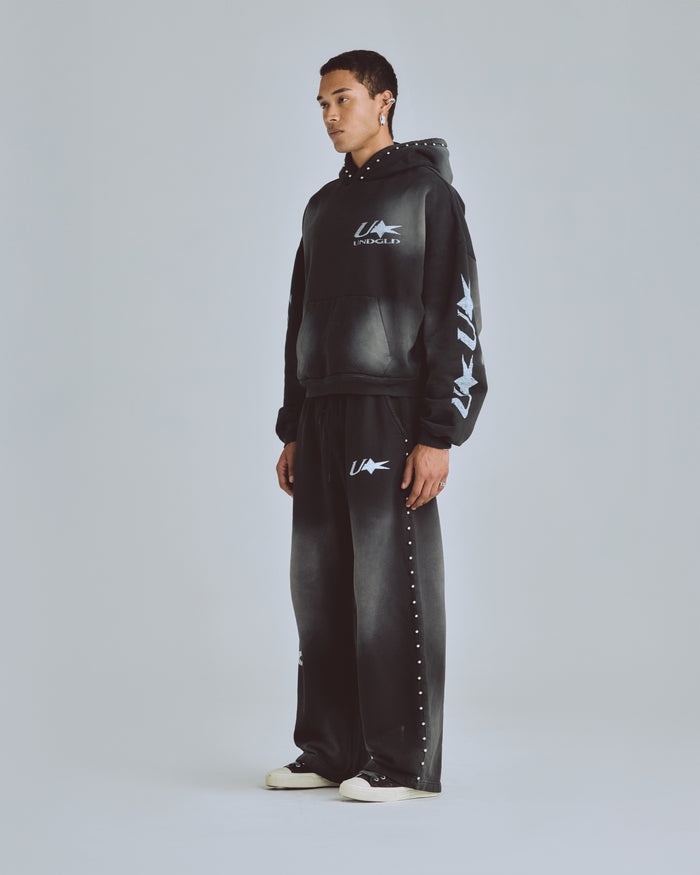 Agnus Dei U Star Boxy Fit Hoodie Smokey Black