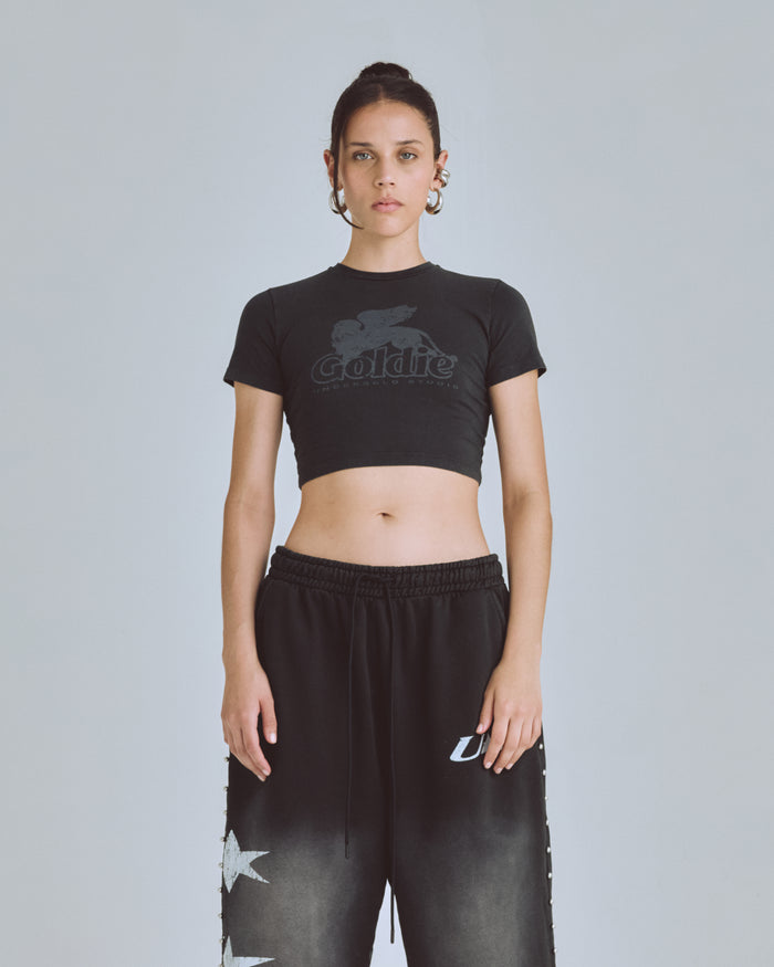 Agnus Dei UNDRGLD Baby Tee Vintage Black