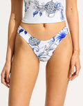 Ahoy Scoop High Cut Rio Bikini Pant - White - Simply Beach UK