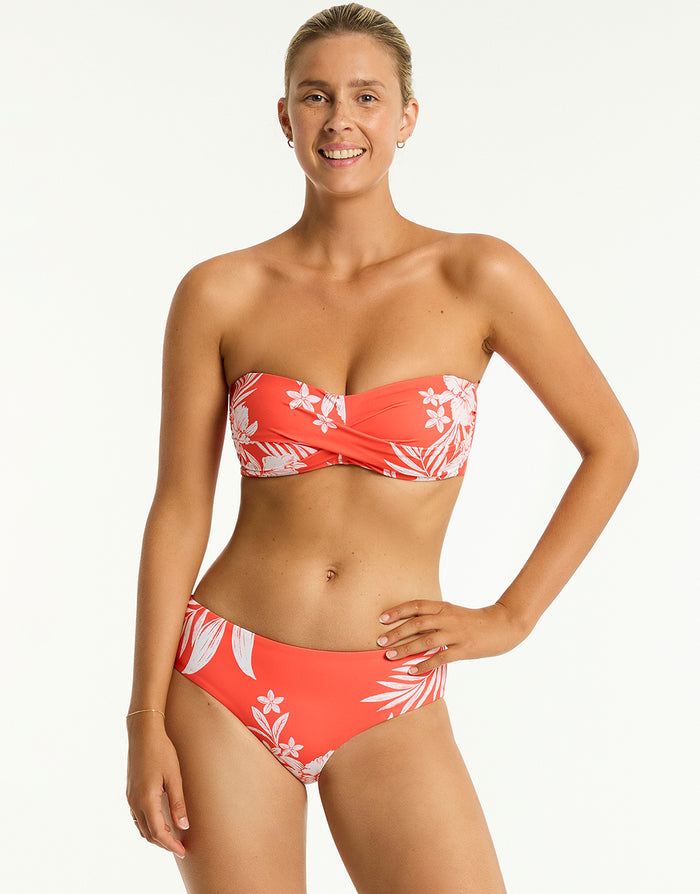 Aloha Mid Bikini Pant - Flame - Simply Beach UK