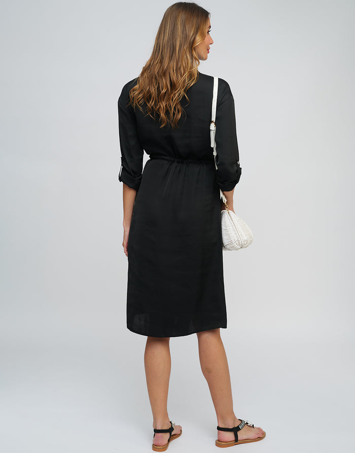 Alora Shirt Dress - Black - Simply Beach UK