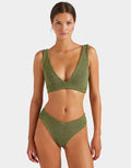 Hunza G Angel Bikini Set - Metallic Moss - Simply Beach UK
