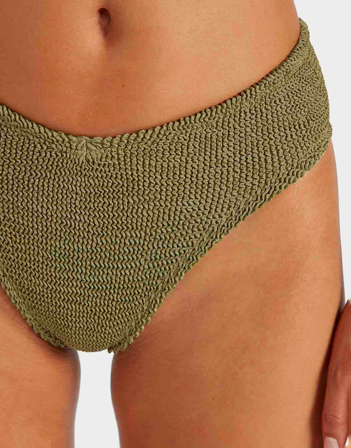 Hunza G Angel Bikini Set - Metallic Moss - Simply Beach UK