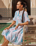 Iconique Angie Short Sleeve Dress - Turquoise - Simply Beach UK