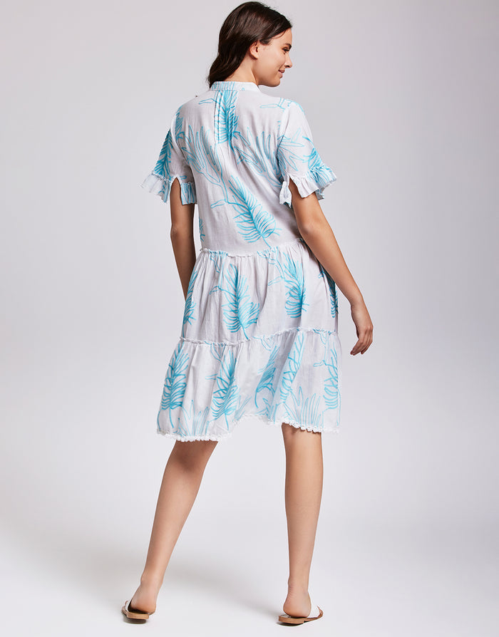 Angie Short Sleeve Dress - Turquoise - Simply Beach UK