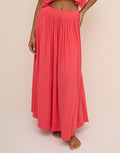 Pitusa Areia Knit Maxi Skirt - Coral - Simply Beach UK