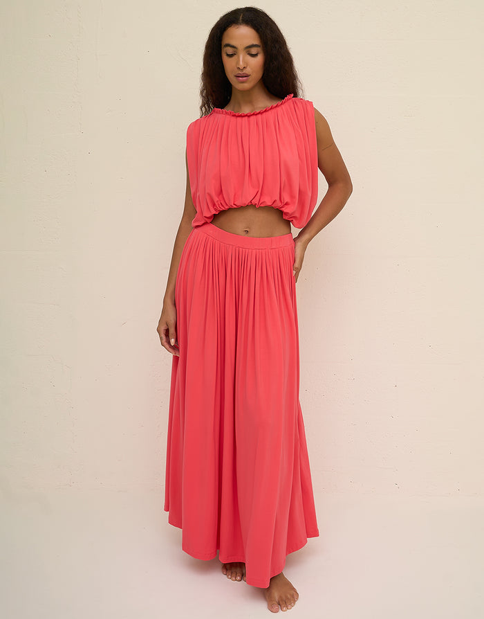 Pitusa Areia Knit Top - Coral - Simply Beach UK
