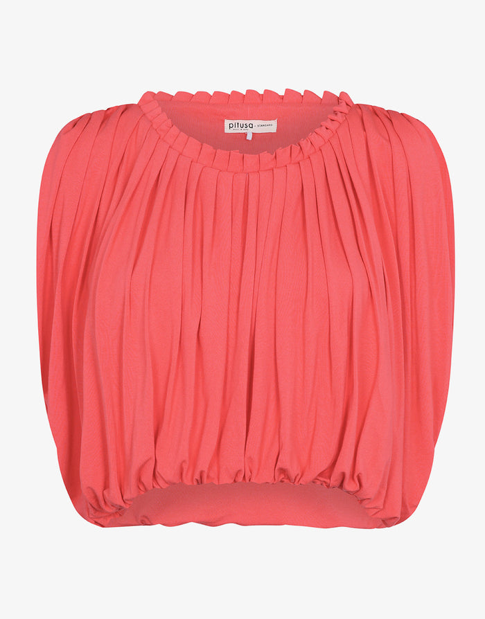 Pitusa Areia Knit Top - Coral - Simply Beach UK