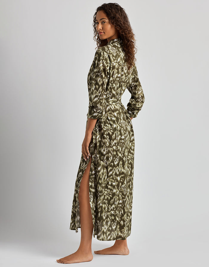 Lauren Ralph Lauren Artisan Warp Floral Midi Shirt Dress - Multi - Simply Beach UK