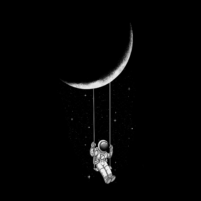 Astronaut on Moon Swing Long Sleeve