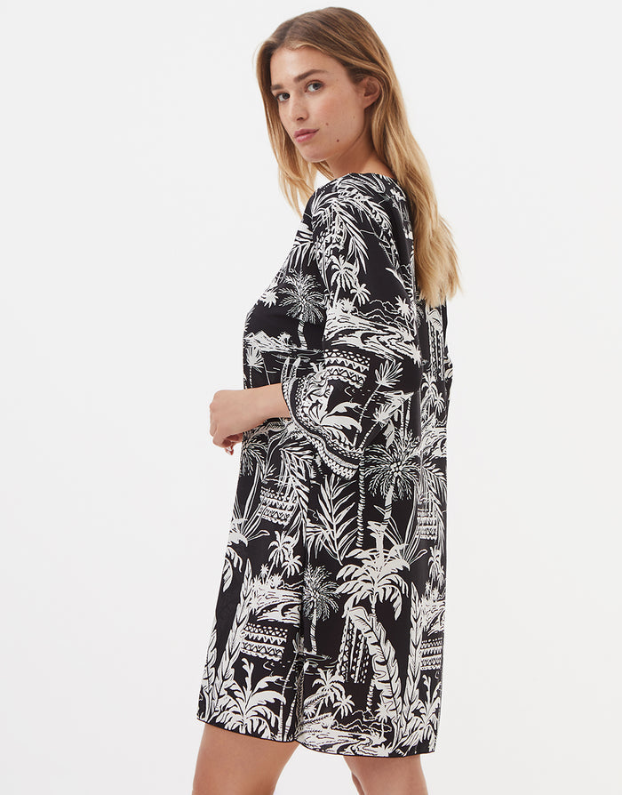 Nuria Ferrer Bahia Beach Dress - Black and White - Simply Beach UK