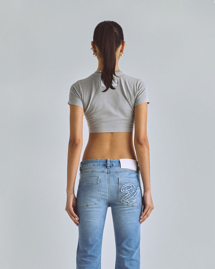 Basics Baby Tee Washed Gray