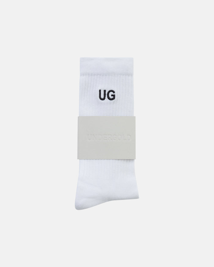 Basics Embroidered UG Socks White