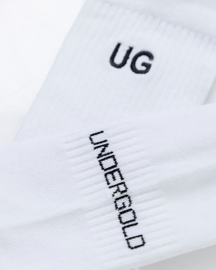 Basics Embroidered UG Socks White