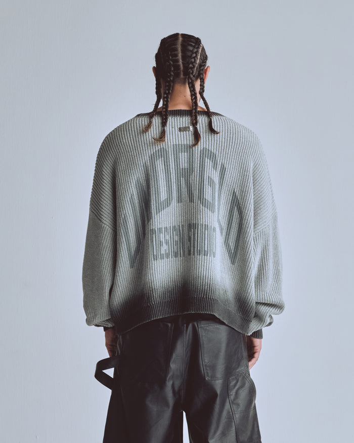 Basics Gradient Knit Crewneck Gradient Gray
