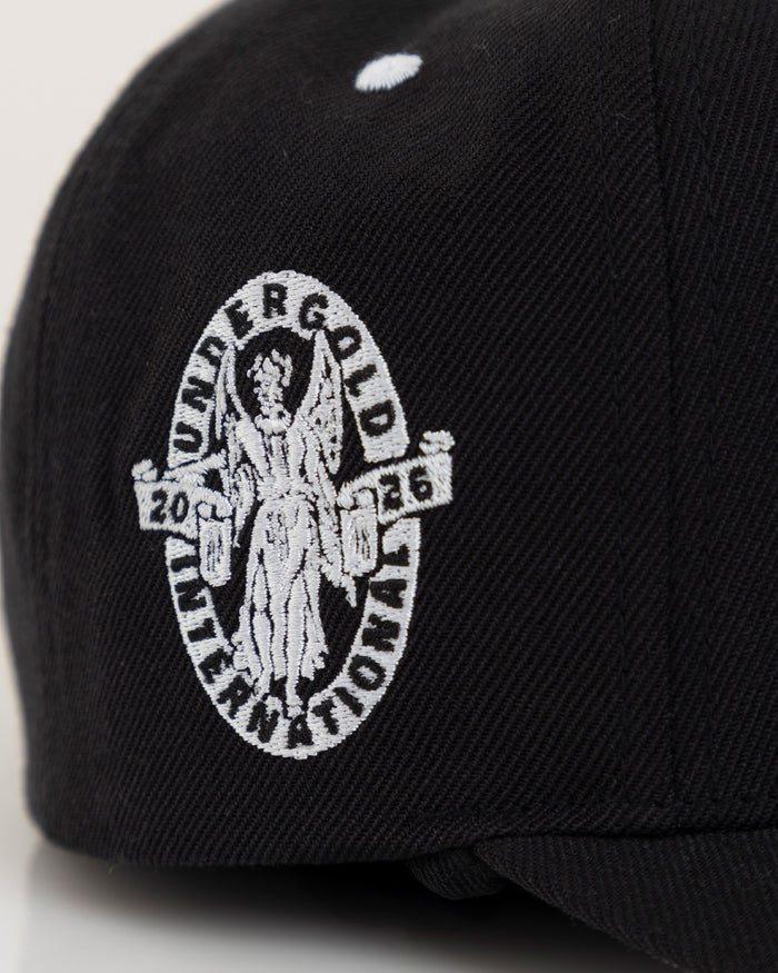 Basics Monogram High Crown Cap Black