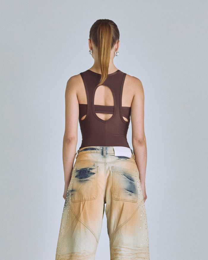 Basics Oval Bodysuit Afogato