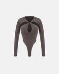 Basics Oval Braided Bodysuit Brown