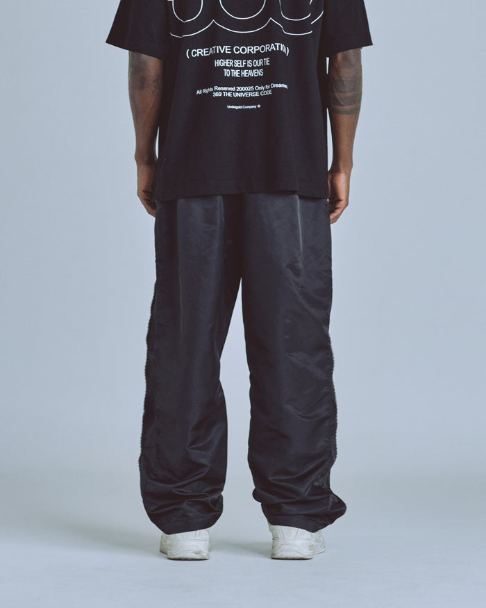 Basics Panelled Zip Up Cargo Pants Black