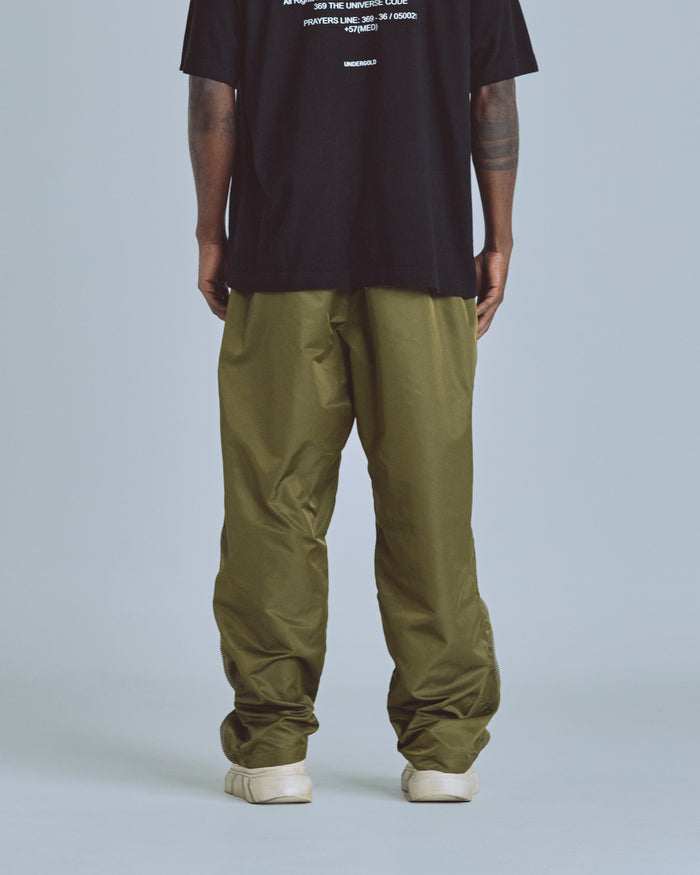 Basics Panelled Zip Up Cargo Pants Green