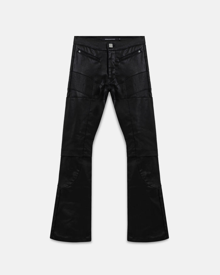 Basics Pleather Flare Pants Black