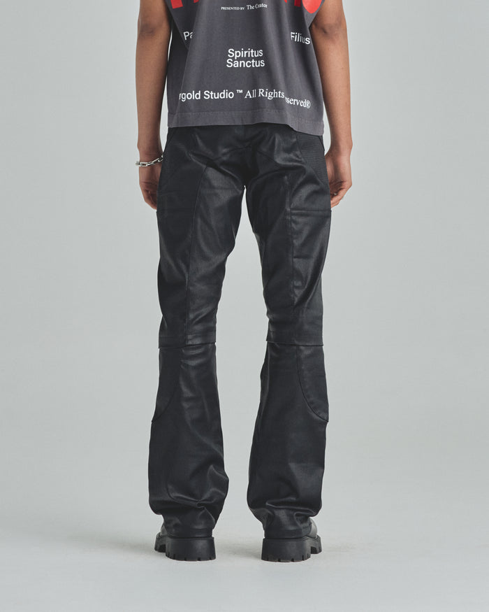 Basics Pleather Flare Pants Black