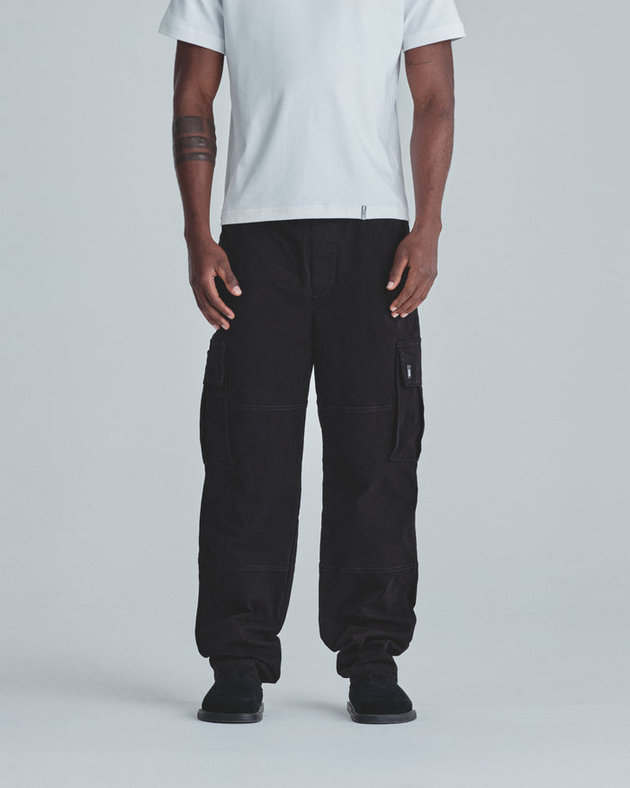 Basics Relaxed Cargo Pants Black