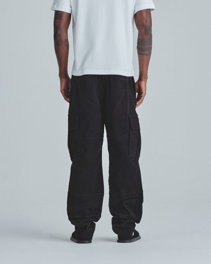 Basics Relaxed Cargo Pants Black