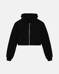 Basics Slim Fit Zip Up Cropped Hoodies