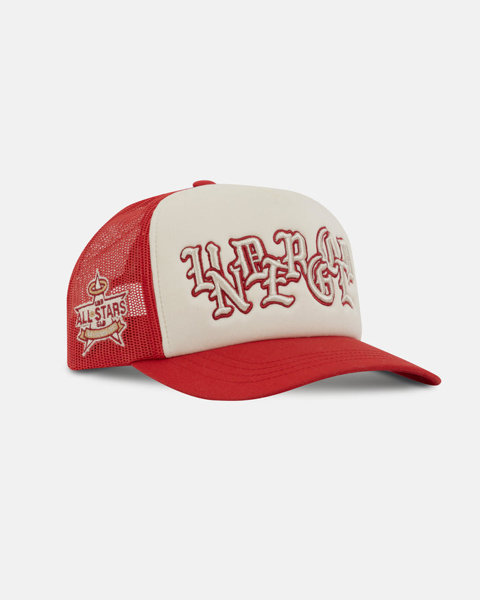 Basics UNDERGOLD Goth Trucker Cap Red/Cream