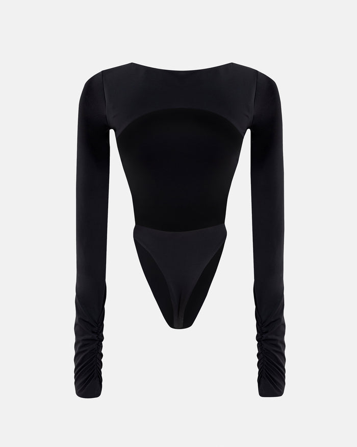 Basics Undergold Studio Backless Long Sleeve Body Black