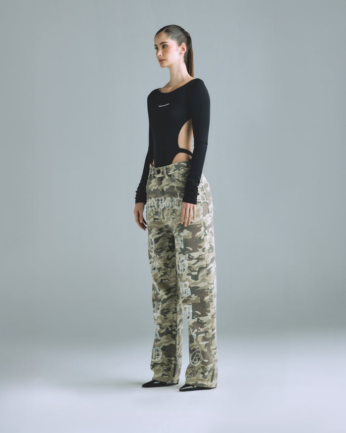 Basics Undergold Studio Backless Long Sleeve Body Black
