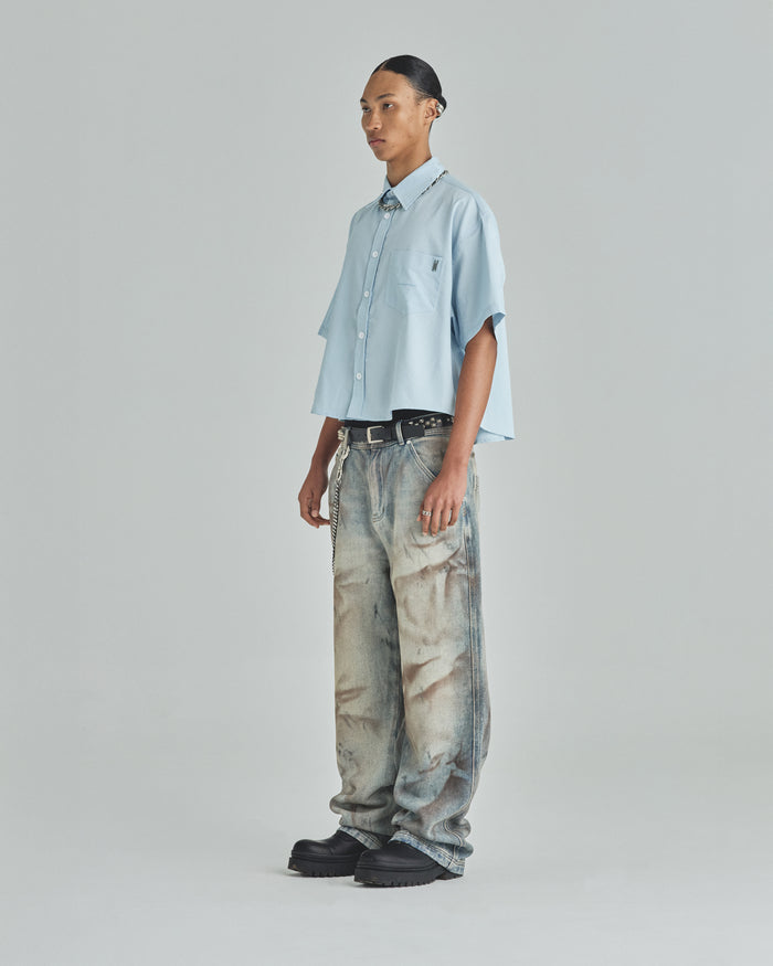 Basics Undergold Studio Boxy Fit Shirt Light Blue