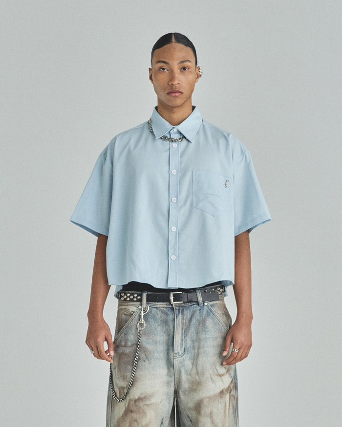 Basics Undergold Studio Boxy Fit Shirt Light Blue