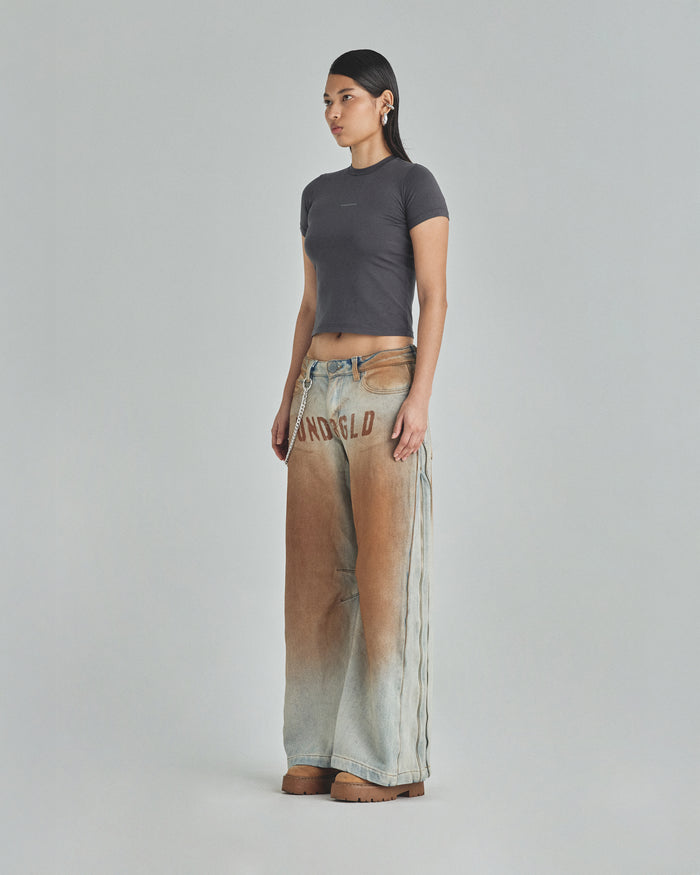 Basics Undergold Studio Long Baby Tee Vintage Gray