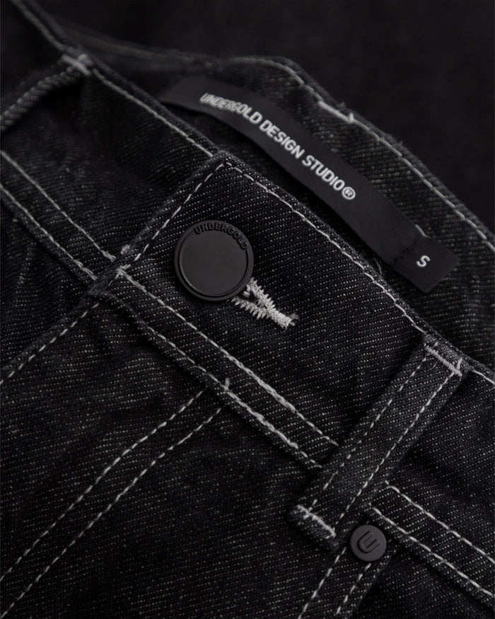 Basics UNDGLD Denim Jort Black
