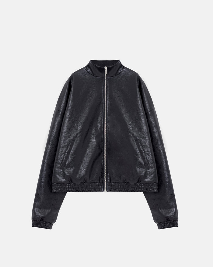 Basics UNDGLD Elastic-hem Bomber Jacket Black