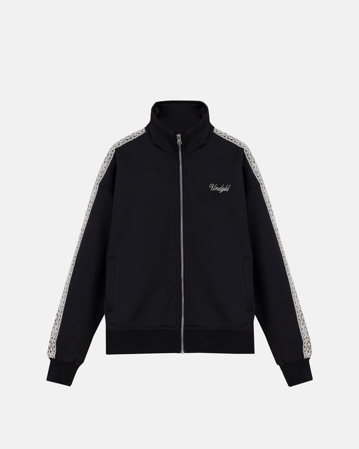 Basics Undgld Lace-panel Track Jacket Black
