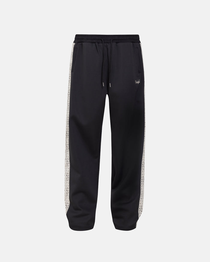 Basics Undgld Lace-panel Track Pants Black