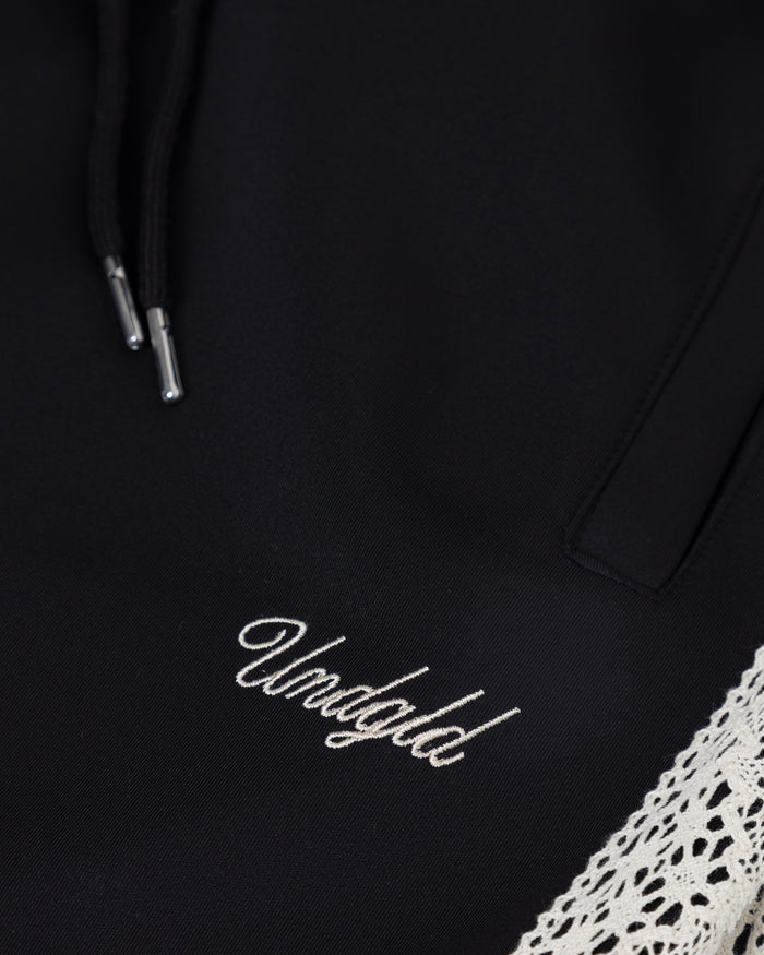 Basics Undgld Lace-panel Track Pants Black